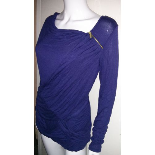 T-Shirt Morgan Viscose Et Laine 42 Bleu Foncé Neuf