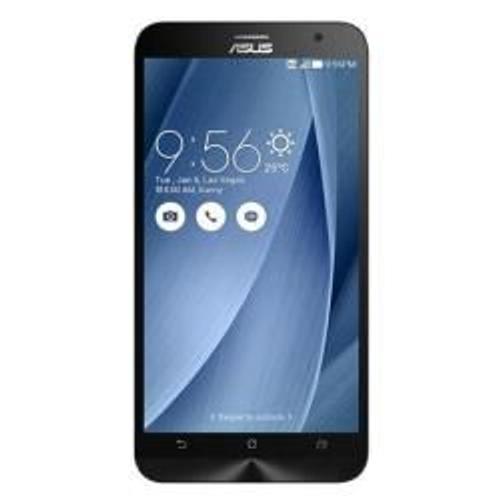ASUS ZenFone 2 (ZE551ML) - Smartphone - double SIM - 4G LTE - 16 Go - microSDXC slot - GSM - 5.5"" - 1 920 x 1 080 pixels (400 ppi) - IPS - 13 MP (caméra avant de 5 mégapixels) - Android - argenté(e)