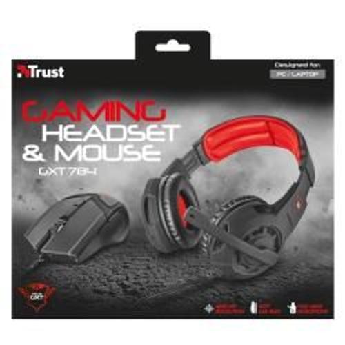 Trust GXT 784 - Gaming - micro-casque - circum-aural - filaire - avec Gaming Mouse