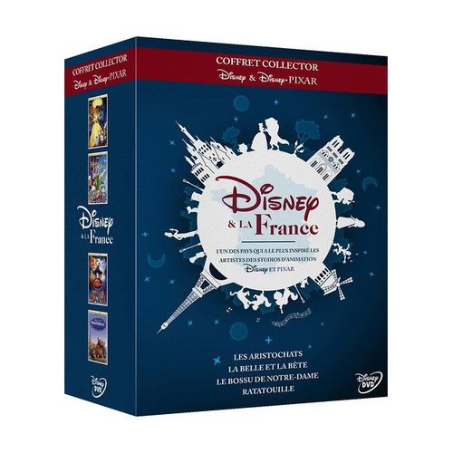 Disney Et La France - Coffret Collector : Les Aristochats + La Belle Et La Bête + Le Bossu De Notre Dame + Ratatouille