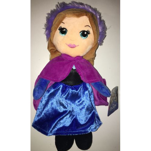 Doudou Anna Frozen Disney  Nicotoy Simba Toys Benelux Le Reine Des Neiges Peluche Poupee Tissu Velours Jouet Dessin Anime Film Princesses Reines