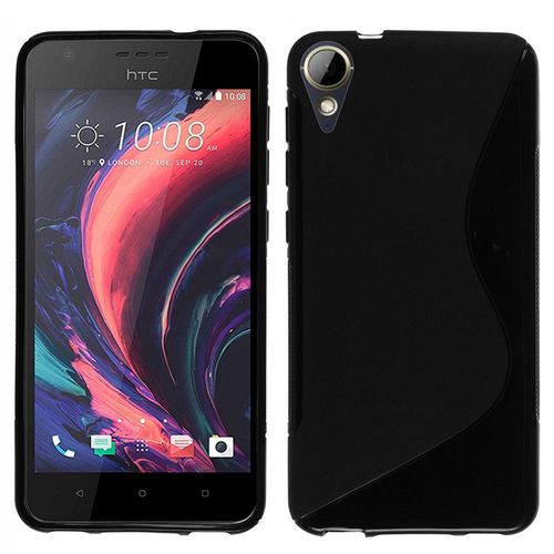 Coque Silicone Pour Htc Desire 10 Lifestyle 5.5" Gel Motif S Au Dos - Noir