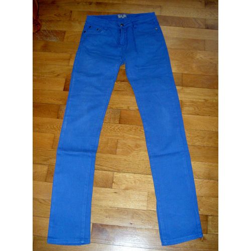 Pantalon Type Jean Fpc Junior Fashion Private Company Bleu Slim Taille 16 Ans