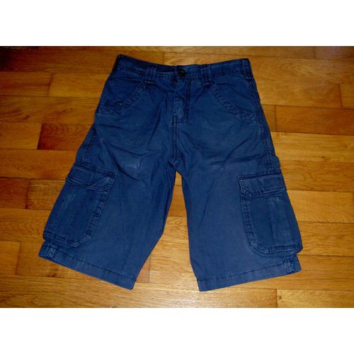 Bermuda Type Jean Aventurier Bleu Marine Coupe Droite Be Kool Taille 8 Ans