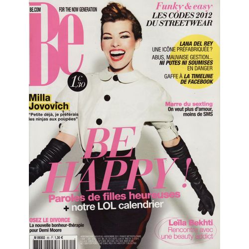 Be / 04-11-2011 N°85 : Milla Jovovich (4p) - Demi Moore (2p) - Marie Gillain (2p) Lana Del Rey (2p)
