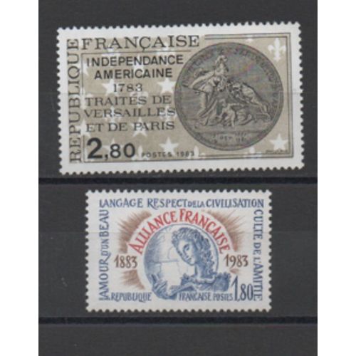 France 1983: Lot De 2 Timbres Commémoratifs N° 2257 Et 2285