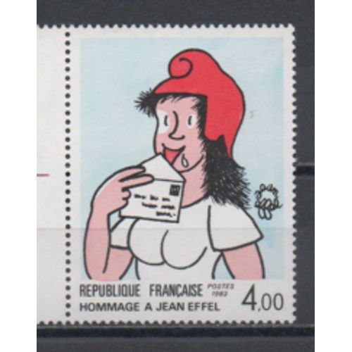 France 1983: Timbre N° 2291 De La Série "Créations Philatéliques"Représentant Un Dessin De Jean Effel, Lettre À Marianne.