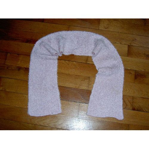 Echarpe Rose Uni À Petites Paillettes Grises Argentées Mimi Couette Coton Taille 125 Cm X 15 Cm Ou 6 Ans