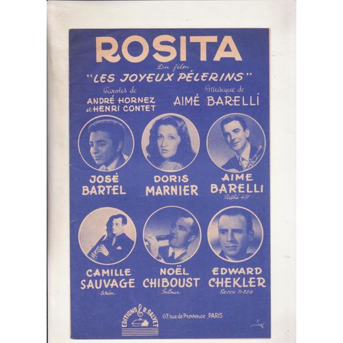 Rosita Du Film Les Joyeux Pelerins 1950 Jose Bartel Doris Marnier Aime Barelli