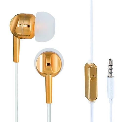 THOMSON-Ecouteurs stéréo intra-auriculaires EAR 3005 avec microphone, gold