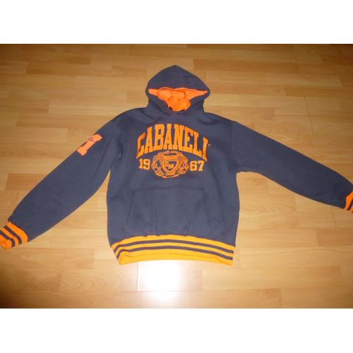 Sweat Cabaneli Milano Gris Et Orange - 14/16 Ans