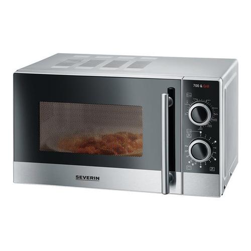 SEVERIN MW 7874 - Four micro-ondes grill - 20 litres - 700 Watt - inox brossé