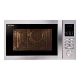 Sharp R-822STWE - Four micro-ondes combiné - grill - pose libre - 25 litres - 900 Watt - acier inoxydable