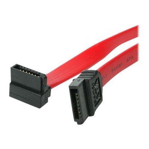 StarTech.com Câble SATA 12 pouces vers SATA à angle droit Serial ATA - Câble SATA - Serial ATA 150/300/600 - SATA (R) pour SATA (R) - 30 cm - connecteur à angle droit - rouge