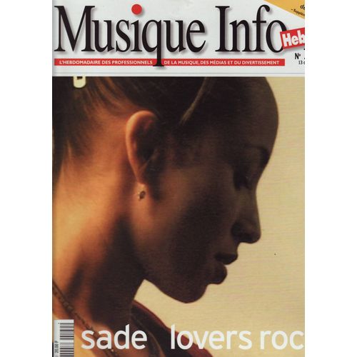 Musique Info Hebdo / 13-10-2000 N°140 : Sade (Couverture Pub) - Véronique Sanson (1/2p Pub)