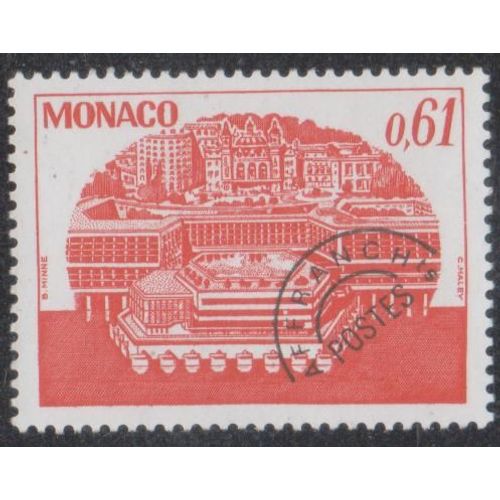 Timbre De Monaco N°P.R.54 Y&t 61 C. Rouge Centre De Congrès