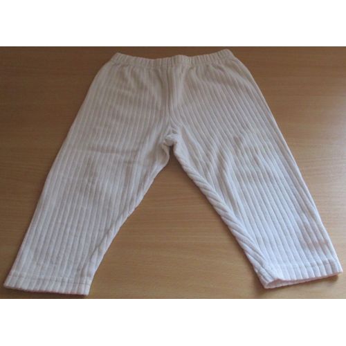 Pantalon Fillette Crème Aspect Velours Côtelé-BabyS World Collection Decant - Taille 18mois (Hauteur 43.5cm) - 80%Coton/20%Polyester - Ancien Mais Peu Porté