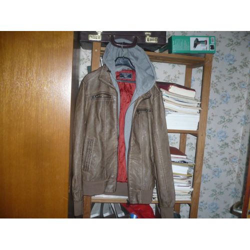 Blouson Zara ,Simili Cuir ,S ,Marron 