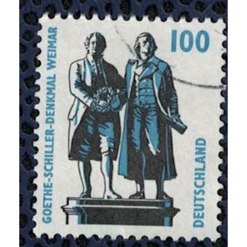 Allemagne 1998 Oblitéré Used Monument Statue Goethe Schiller Weimar Su
