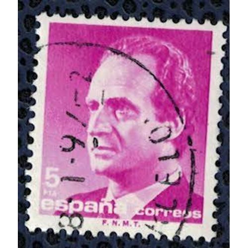 Espagne 1985 Oblitéré Rond Used King 5 Pesetas Roi Juan Carlos I Lilas Su