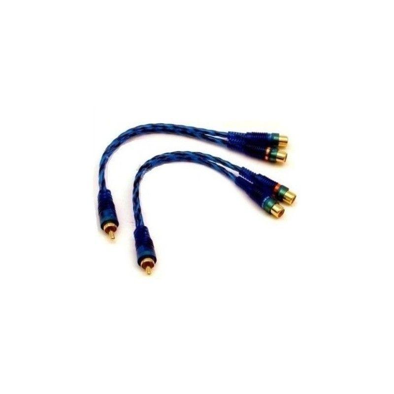 Adaptateurs cable ampli splitter rca 1 male - 2 femelles audio cable sono -  skyexpert