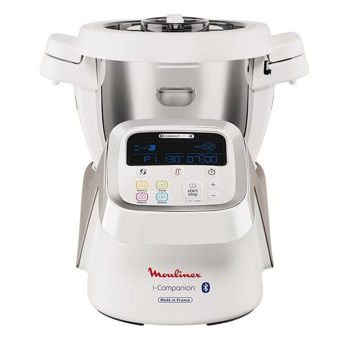 Robot cuiseur connecté Moulinex i-Companion HF900110 - 1550 W - 4,5 L - argent, blanc