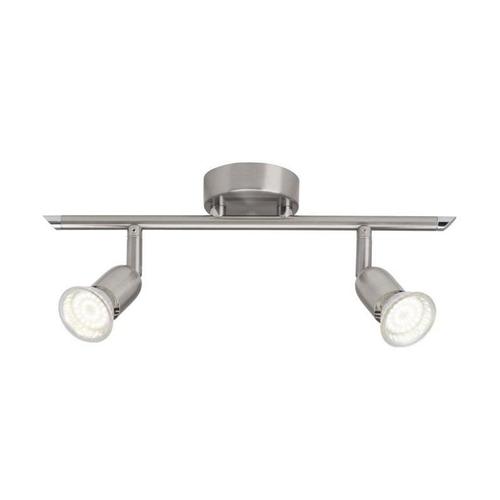 Brillant Plafonnier Led A 2 Lumieres Loona 2xgu10 3w Acier