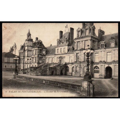 Carte Postale Ancienne, France, Seine Et Marne ( 77 ), Fontainebleau, Le Palais, L'escalier Du Fer À Cheval