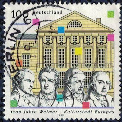 Allemagne 1999 Oblitéré Rond Used Théâtre National Weimar Schiller Goethe Wieland Herder Su