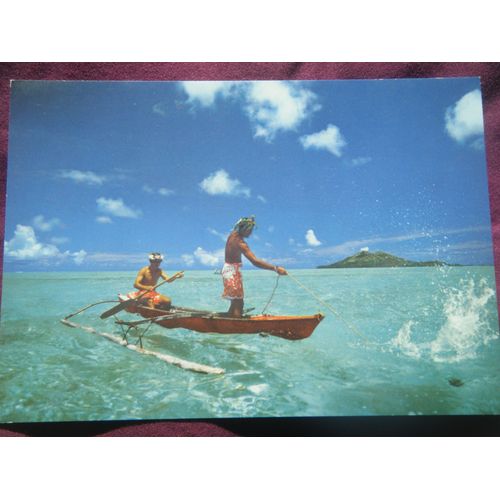 Carte Postale De Bora Bora: La Pêche Aux Cailloux