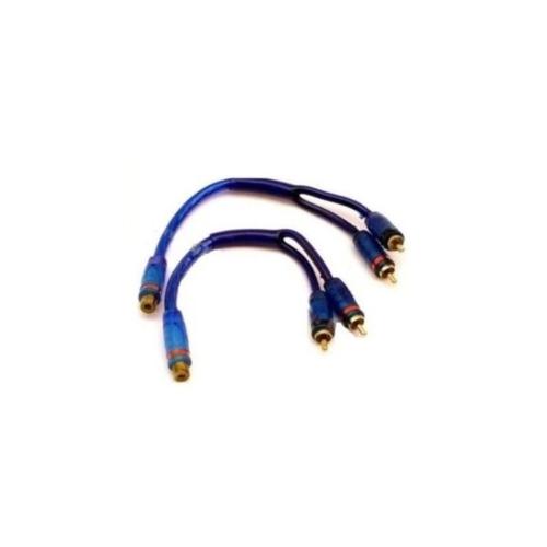 Cable sono autoradio amplificateur ampli rca cable bleu femelle neuf -  skyexpert