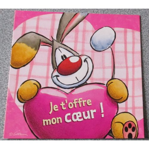 Carte De Collection Diddl Mag 06/07 - Je TOffre Mon Coeur ! - Bibombl - 12x12cm - Kontiki