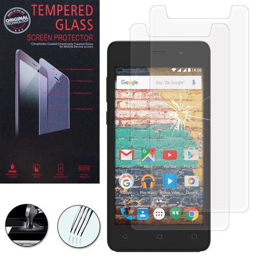 Lot / Pack De 2 Films Verre Trempé Pour Archos 45b Neon 4.5" Protection D'écran