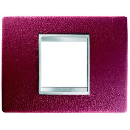 Gewiss-PLAQUE LUX 2P CUIR RUBIS