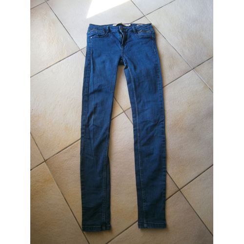 Jean Zara Coton 36 Bleu Foncé