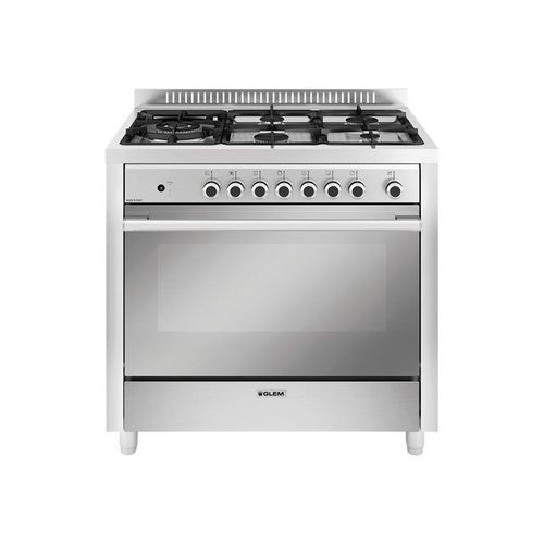 Glem Matrix GX960CVIX - Cuisinière - intégrable - largeur : 90 cm - profondeur : 60 cm - hauteur : 86 cm - avec système auto-nettoyant - classe B - acier inoxydable