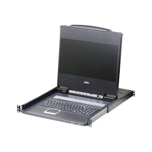 ATEN CL6700MW - Console KVM - USB - 17.3" - rack-montable - 1920 x 1080 Full HD (1080p) - 300 cd/m² - 650:1 - 8 ms - HDMI, DVI-D, VGA - noir - 1U