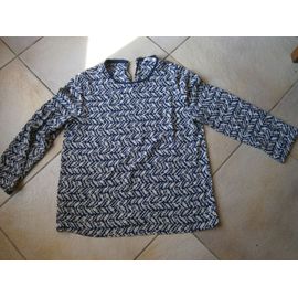 Top Mango 6544 Polyester 36 Bleu Foncé 