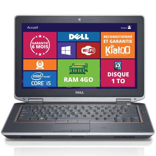 Dell Latitude e 6320 - 13" Core i5 - 2,5 Ghz - Ram 4 Go - DD 1 To - PC Portable reconditionné