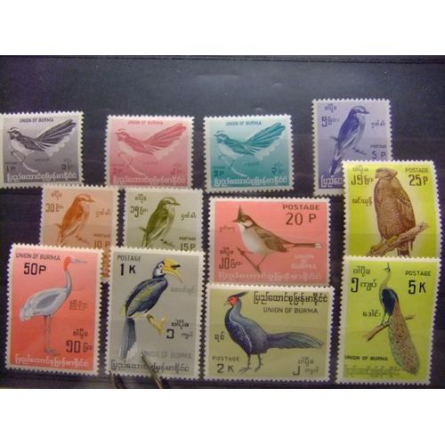 Birmania Burma Birmanie 1964 Pajaros Birds Oiseaux Yvert Nº 90 / 101 ** Mnh