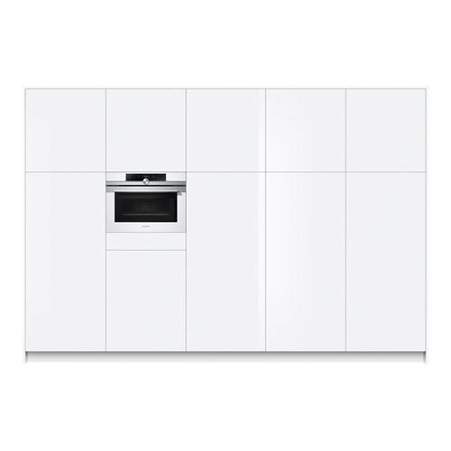 Siemens iQ700 CM633GBW1 - Four combiné - intégrable - niche - largeur : 56 cm - profondeur : 55 cm - hauteur : 45 cm - blanc