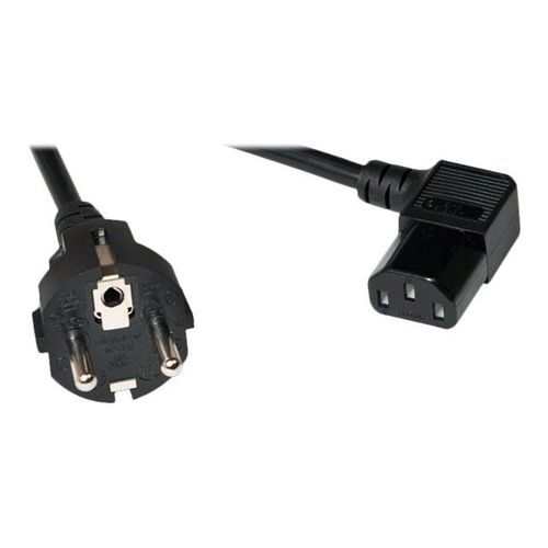 Logilink - Câble D'alimentation - Power Iec 60320 C13 Pour Power Cee 7/7 (M) - Ca 250 V - 10 A - 2 M - Connecteur À Angle Droit - Noir