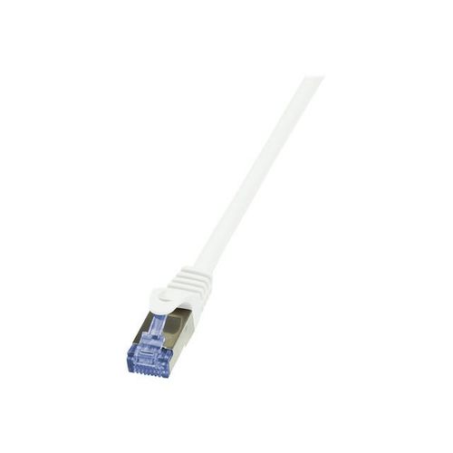 LogiLink PrimeLine - Cordon de raccordement - RJ-45 (M) pour RJ-45 (M) - 15 m - SFTP, PiMF - CAT 7 - sans halogène, moulé, sans crochet - blanc