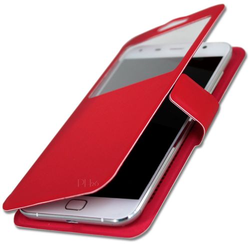 Oppo R7 Etui Housse Coque Folio Rouge By Ph26®