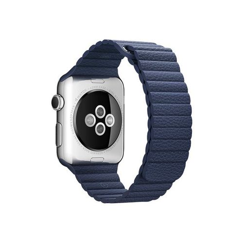 Apple 42mm Leather Loop - Bracelet De Montre Pour Montre Intelligente - Bleu Nuit - Pour Watch Hermès Series 7, Hermès Series 9, Series 10, Series 8, Series 9, Ultra, Ultra 2