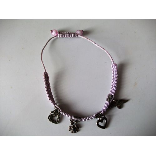 Bracelet Shamballa Clair Avec Breloques