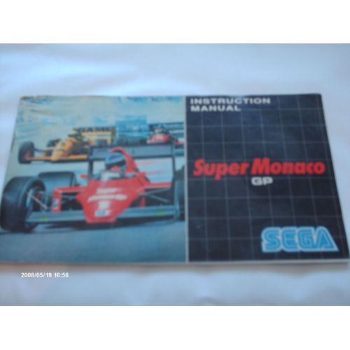 Sega Megadrive - Super Monaco Gp - Livret Mode D'emploi