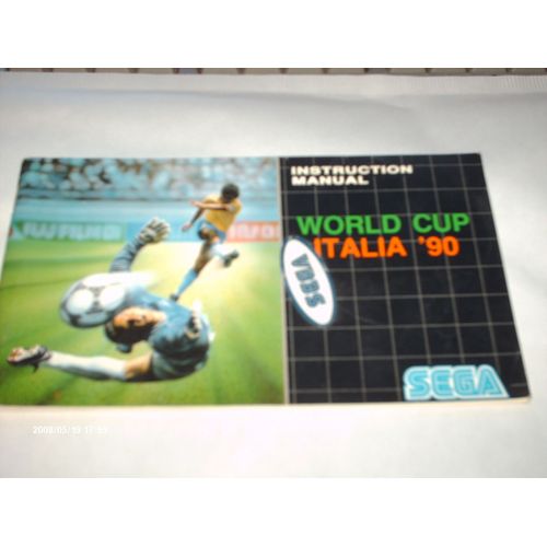 Sega Megadrive - World Cup Italia 90 - Livret Mode D'emploi