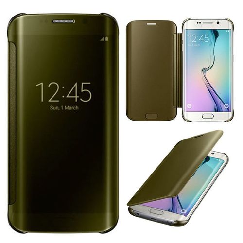 Housse Galaxy S6 Edge Plus Etui Clear View Transparent Or