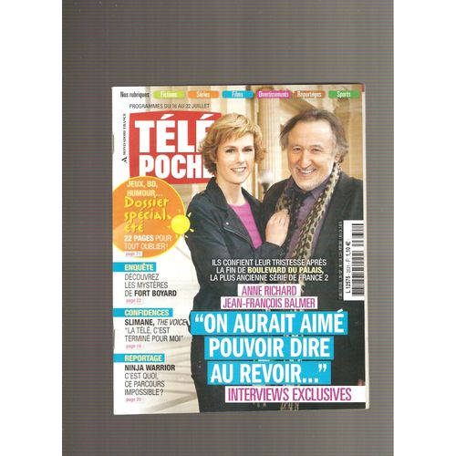 Télé Poche 2631 Anne Richard Jean Francois Balmer Fort Boyard Slimane Ninja Warrior